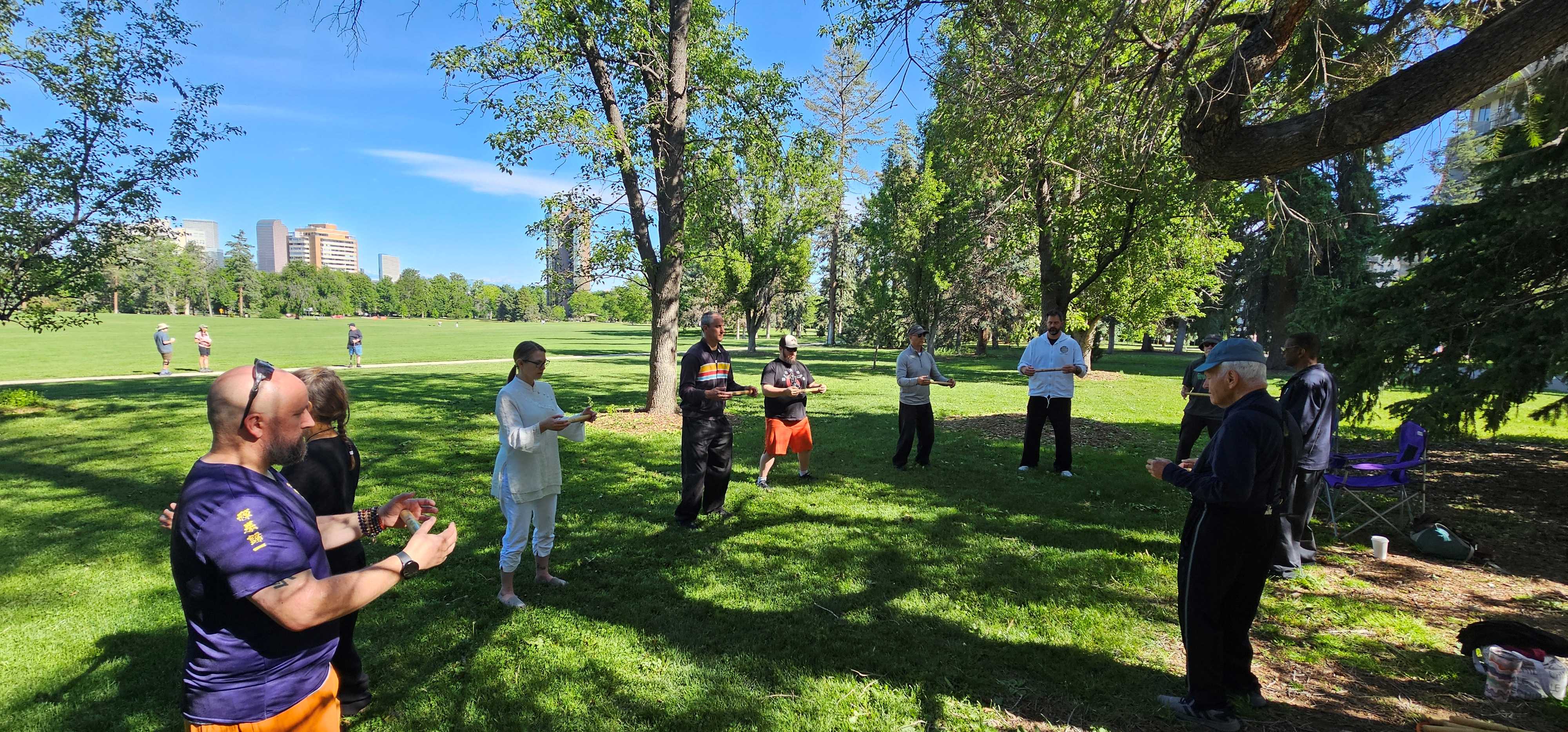 Sunday morning standing with Taiji Bang